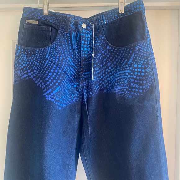 Vintage Iceberg Limited Edition Painted Jeans Sz 36 - Picture 1 of 11